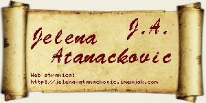 Jelena Atanacković vizit kartica